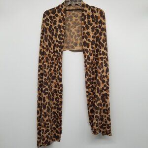 NWOT Cozy Cashmere Leopard Print Shawl / Muffler / Scarf / Wrap - Ann Taylor